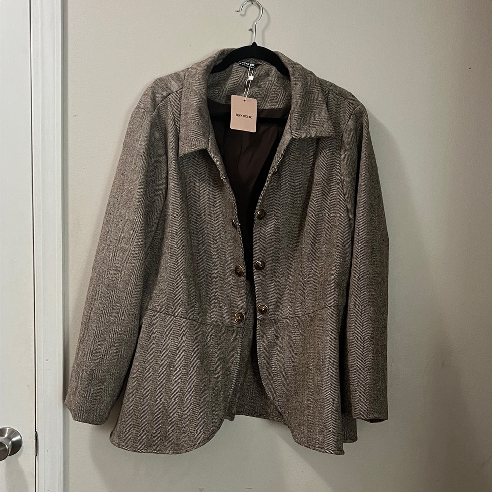 BloomChic Heather Gray Women's Blazer